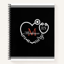 Zurse Stethoscoop Modern personaliseer Monogram na