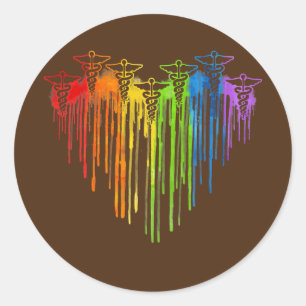 Zurse symbolen regenbooghartzuster Gay Pride LGBT Ronde Sticker