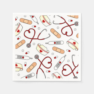 Zurse Theme Napkins White Servet