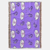 Zurse Woven Blanket Paars Deken (Voorkant Verticaal)