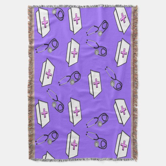 Zurse Woven Blanket Paars Deken (Voorkant Verticaal)