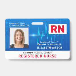 Zurse Ziekenhuis Medische werknemer Foto-ID Badge