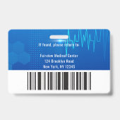 Zurse Ziekenhuis Medische werknemer Foto-ID Badge (Back)