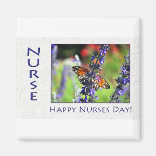 Zurses Day Butterfly en Flowers Magneet