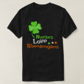 Zurses Love Shenanigans Funny St Patricks Day Nurs T-shirt (Design voorkant)