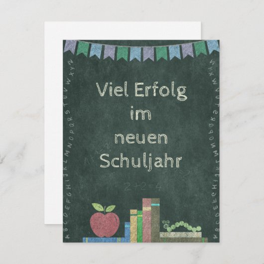 Zurück zur Schule | Viel Erfolg im neuen Schuljahr (Voorkant / Achterkant)