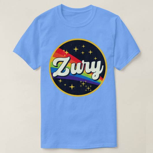 Zury regenboog in ruimte stijl t-shirt (Design voorkant)