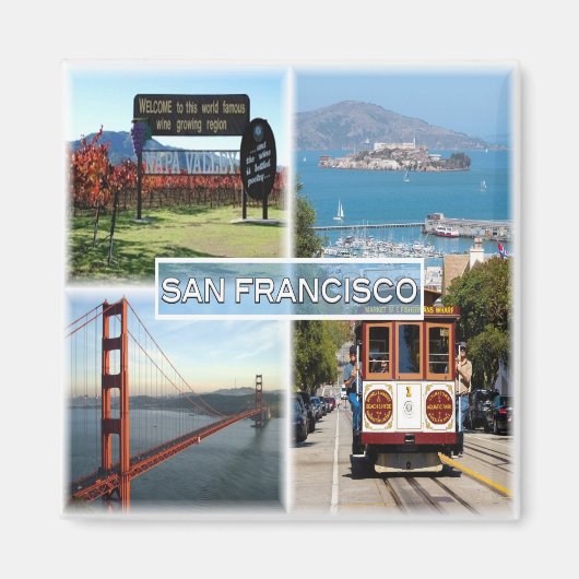 zUS0028 SAN FRANCISCO, Mosaic, Californië, Fridge Magneet (Voorkant)