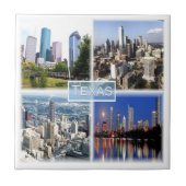 zUS011 TEXAS, Mozaïek, Dallas, Houston, Tegeltje (Voorkant)