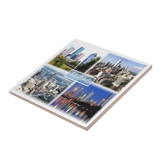 zUS011 TEXAS, Mozaïek, Dallas, Houston, Tegeltje (Zijkant)