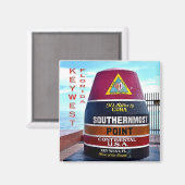 zUS012 FLORIDA, Key West, Southernmost, Fridge Magneet (Voorkant / Achterkant)