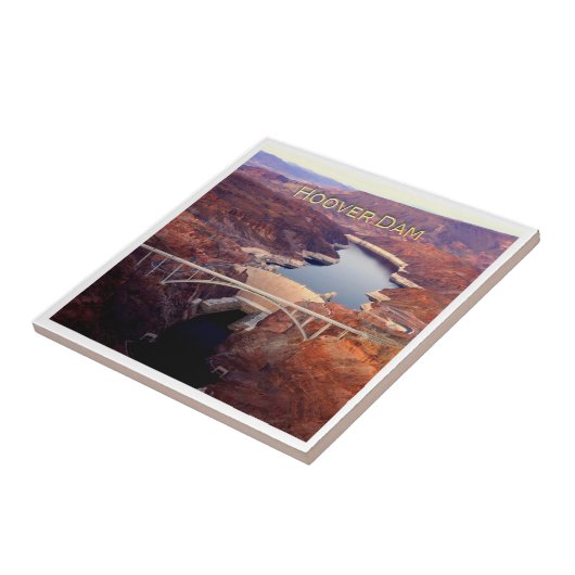 zUS016 HOOVER DAM, Colorado, Lake Meid, Tegeltje (Zijkant)