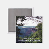zUS018 NEW RIVER GORGE BRIDGE, Virginia, Fridge Magneet (Voorkant / Achterkant)