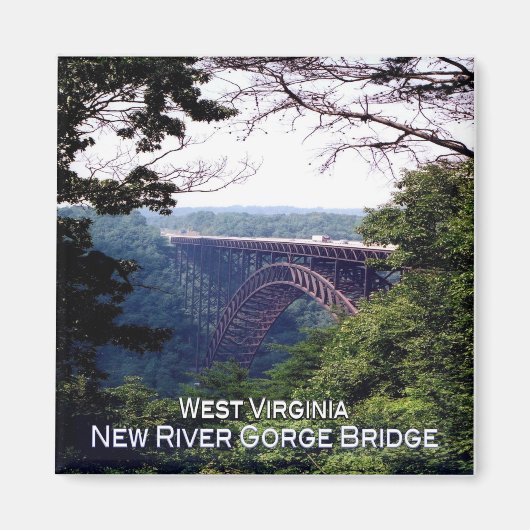 zUS018 NEW RIVER GORGE BRIDGE, Virginia, Fridge Magneet (Voorkant)