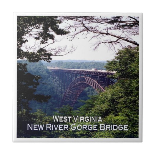 zUS018 NEW RIVER GORGE BRIDGE, Virginia, Tegeltje (Voorkant)