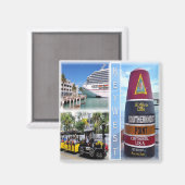 zUS020 KEY WEST, Mosaic, Florida, Amerika, Fridge Magneet (Voorkant / Achterkant)