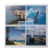 zUS021 HAWAII, Mozaïek, Honolulu, Amerika, Tegeltje (Voorkant)