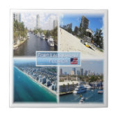 zUS022 FORT LAUDERDALE, Mozaïek, Florida, Tegeltje (Voorkant)