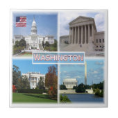 ZUS026 WASHINGTON, Mozaïek, Amerika, Tegeltje (Voorkant)