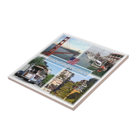 zUS029 SAN FRANCISCO, Mozaïek, Californië, Tegeltje (Zijkant)