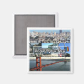 zUS032 SAN FANCISCO, Mosaic, California, Fridge Magneet (Voorkant / Achterkant)