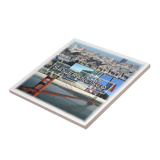 zUS032 SAN FANCISCO, Mozaïek, Californië, Tegeltje (Zijkant)