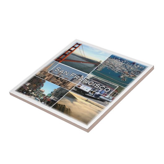 zUS033 SAN FRANCISCO, Mozaïek, Californië, Tegeltje (Zijkant)