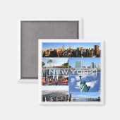 zUS036 NEW YORK, Mosaic, Amerika, Fridge Magneet (Voorkant / Achterkant)