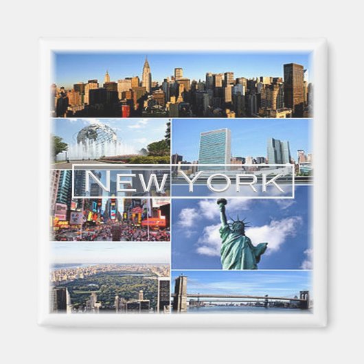 zUS036 NEW YORK, Mosaic, Amerika, Fridge Magneet (Voorkant)