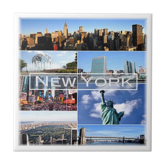 zUS036 NEW YORK, Mozaïek, Amerika, Tegeltje (Voorkant)