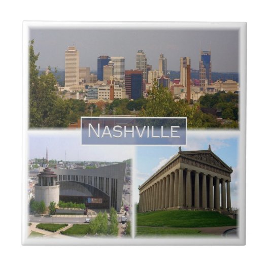 zUS037 NASHVILLE, Tennessee, Mozaïek, Tegeltje (Voorkant)