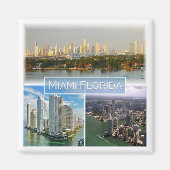 zUS038 MIAMI, FLORIDA, Mosaic, Amerika, Fridge Magneet (Voorkant)