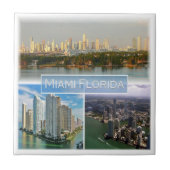 zUS038 MIAMI, FLORIDA, Mozaïek, Amerika, Tegeltje (Voorkant)
