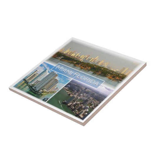 zUS038 MIAMI, FLORIDA, Mozaïek, Amerika, Tegeltje (Zijkant)