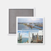 zUS039 MIAMI, FLORIDA, Mosaic, Amerika, Fridge Magneet (Voorkant / Achterkant)