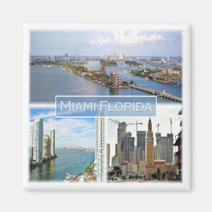 zUS039 MIAMI, FLORIDA, Mosaic, Amerika, Fridge Magneet