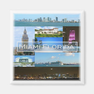 zUS040 MIAMI, FLORIDA, Mosaic, Amerika, Fridge Magneet