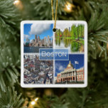 zUS041 BOSTON, Massachusetts, Amerika, Keramisch Ornament<br><div class="desc">Hier vind je het souvenir van je vakantie. Deze categorie bevat keramisch siermateriaal van vele plaatsen in de Verenigde Staten van Amerika. (zUS041 BOSTON, Massachusetts, Amerika, keramische siervoorwerpen). Verbazingwekkende vrienden en familieleden met de unieke souvenirs van uw geweldige reis. Probeer ons. #LeoPepeDesign - financieel district skyline, massachusetts state house, harvard...</div>