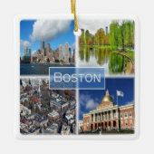 zUS041 BOSTON, Massachusetts, Amerika, Keramisch Ornament (Voorkant)