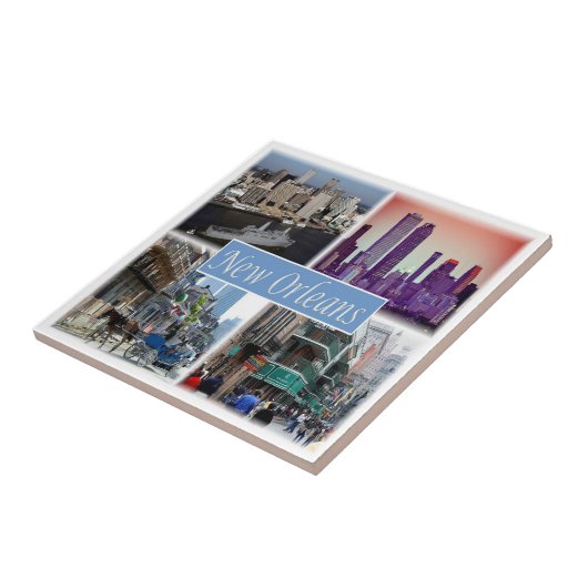 zUS049 NEW ORLEANS LOUISIANA, mozaïek, Tegeltje (Zijkant)