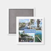 zUS050 FLORIDA KEYS, Mosaic, Amerika, Fridge Magneet (Voorkant / Achterkant)