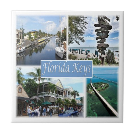 zUS050 FLORIDA KEYS, Mozaïek, Amerika, Tegeltje (Voorkant)