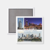 zUS052 NASHVILLE, TENNESSEE, Mosaic, Fridge Magneet (Voorkant / Achterkant)