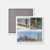 zUS053 MIAMI mosaic, Florida, America, Fridge Magneet (Voorkant / Achterkant)