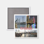 zUS056 ORLANDO Florida, Orlando, Amerika, Fridge Magneet (Voorkant / Achterkant)