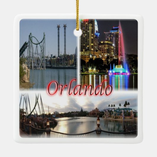 ZUS056 ORLANDO Florida, Orlando, Amerika, Keramisch Ornament (Achterkant)