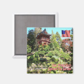 zUS064 SAN FRANCISCO, Japanse Tea Garden, Fridge Magneet (Voorkant / Achterkant)