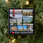 zUS067 SAN FRANCISCO I Love, Mosaic Keramisch Ornament<br><div class="desc">Hier vind je het souvenir van je vakantie. Deze categorie bevat keramisch Ornament van vele plaatsen in de Verenigde Staten van Amerika. (zUS067 SAN FRANCISCO I Love, Mosaic, Ceramic Ornament) Amaze vrienden en familieleden met de unieke souvenirs van uw geweldige reis. Probeer ons. #LeoPepeDesign - san francisco i love california,...</div>