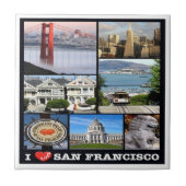 zUS067 SAN FRANCISCO I Love, Mosaic Tegeltje (Voorkant)