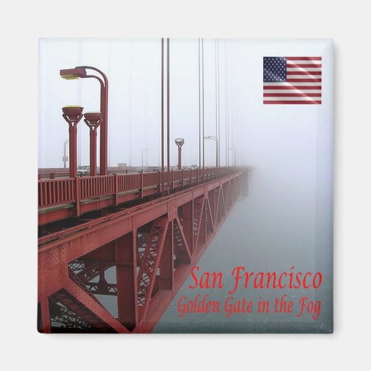 zUS070 SAN FRANCISCO, Golden Gate Bridge, Fridge Magneet (Voorkant)